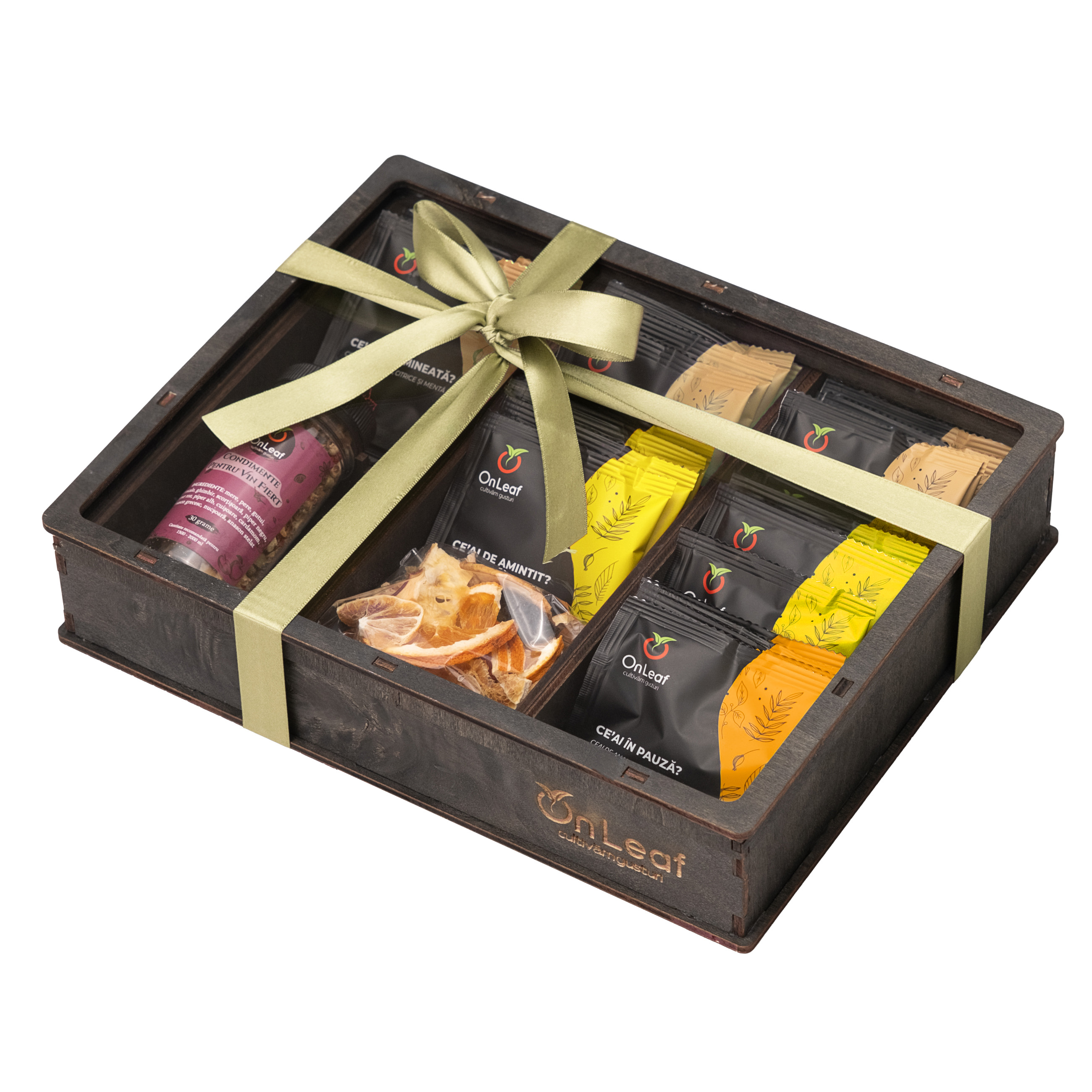 Set premium de ceai cu diverse arome 6+2 compartimente